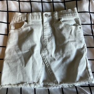 White Jean Skirt